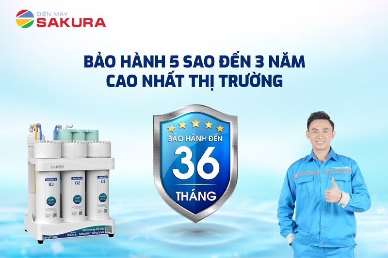 Thời gian bảo hành lâu nhất thị trường lên tới 3 năm