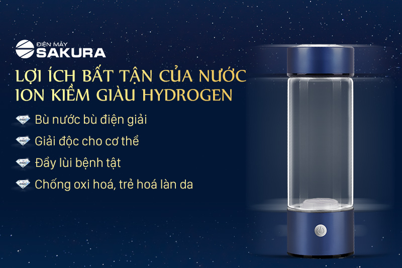 Lợi ích bất tận của nước ion kiềm giàu hydrogen