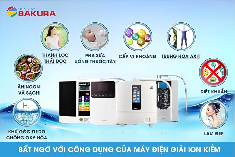 Công dụng các chế độ nước khác của máy lọc nước ion kiềm